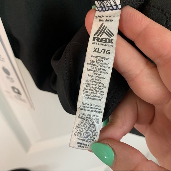 NWT RBX Black Workout Tank Top, size XL - Picture 4 of 8